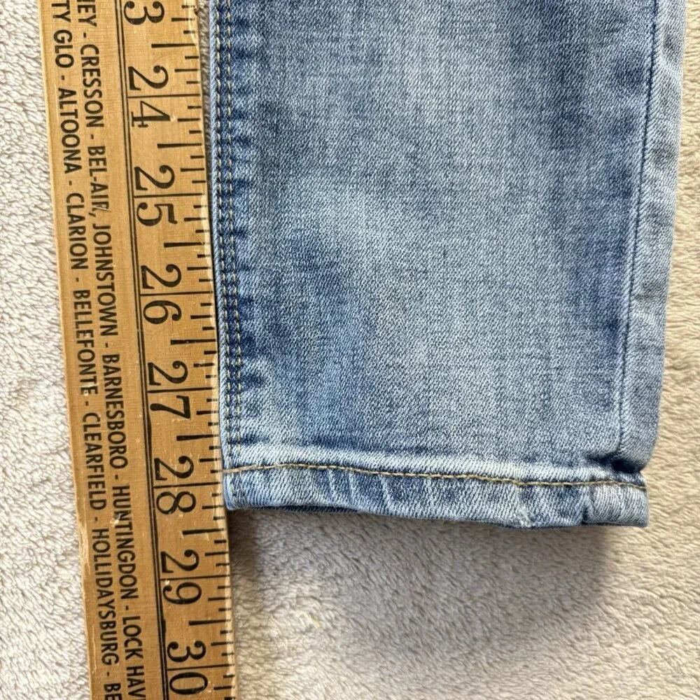 Lucky Brand Brooke‎ Skinny Jeans Womens 6/28 Blue Mid Rise Stretch Distressed